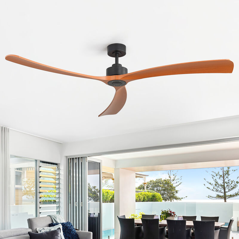 Breezary 72" Ceiling Fan No Light, 3 ABS Blades, DC Motor, 6 Speeds, Remote Control, Reversible image number 7