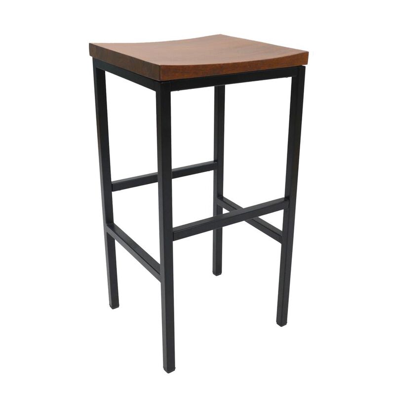 Carolina Living Aileen 30 Barstool - Chestnut/Black