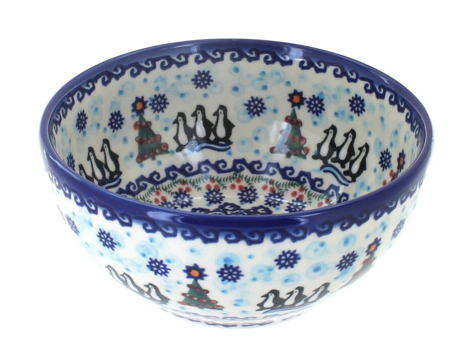 Blue Rose Polish Pottery Fairy Meadow Cereal/Soup Bowl