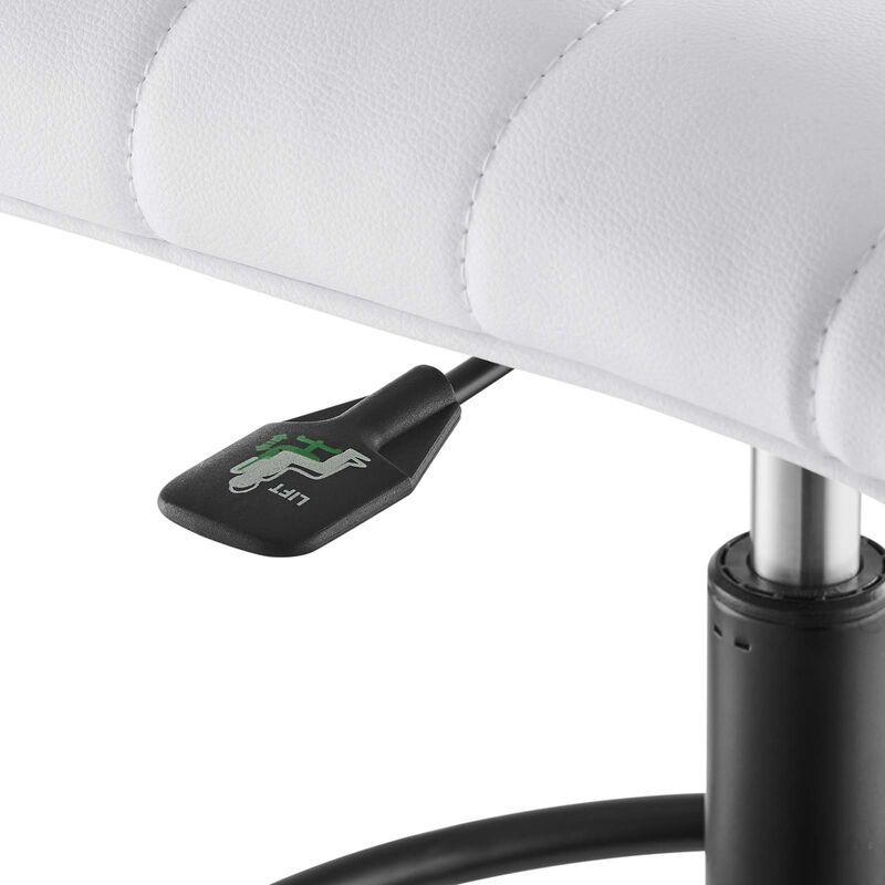 Modway Furniture - Ripple Armless Vegan Leather Drafting Chair image number 4