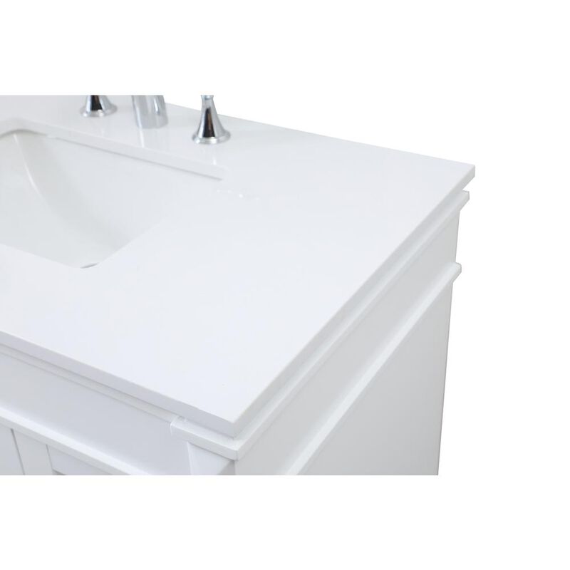 Elegant Kitchen and Bath 36 inch Single bathroom vanity in white