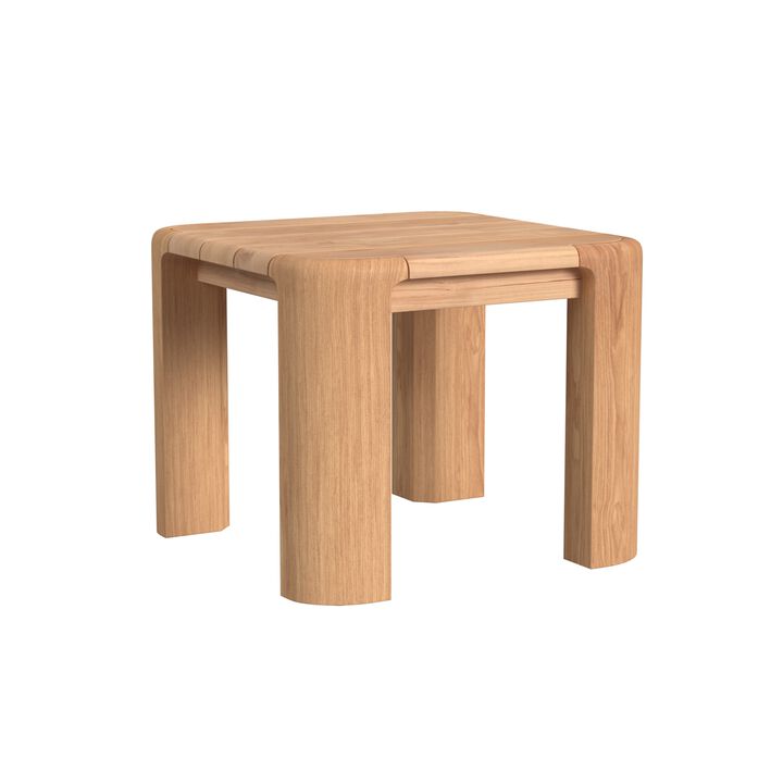 Natural Teak End Table