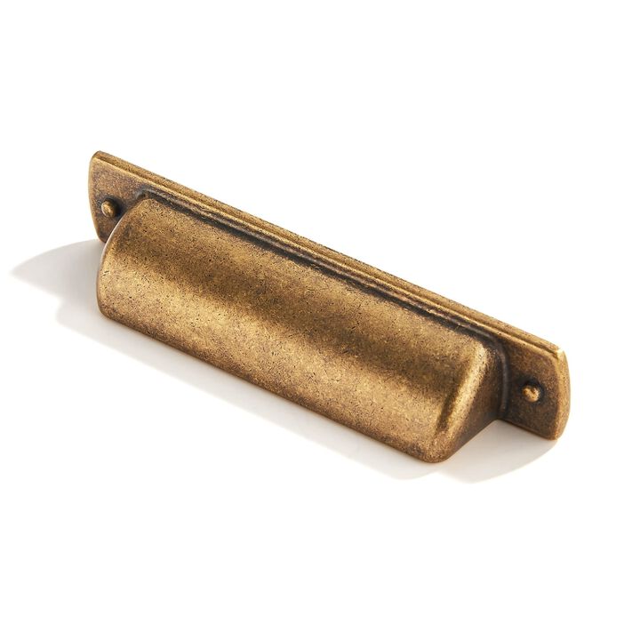 khtumeware 10 Pack 3"" Drawer Pulls Antique Brass Cabinet Cup Pulls Kitchen Hardware Cabinet Handles Drawer Handles Knobs 3 inch