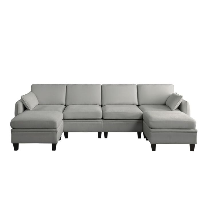 Degvex Chenille Modular U‑Shaped Sectional Sofa
