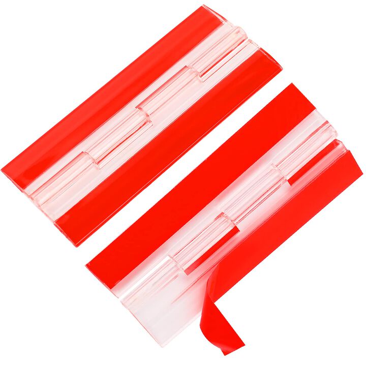 2 Pcs Acrylic Hinge Clear Small Plastic Hinges Continuous Piano Hinge Transparent Self-Adhesive Folding Hinge Tools for Cabinet
