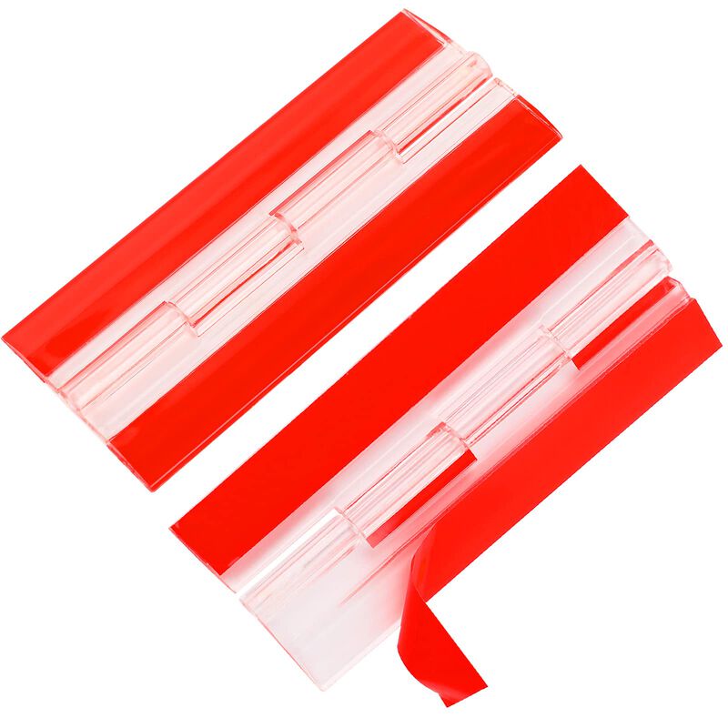 2 Pcs Acrylic Hinge Clear Small Plastic Hinges Continuous Piano Hinge Transparent Self-Adhesive Folding Hinge Tools for Cabinet