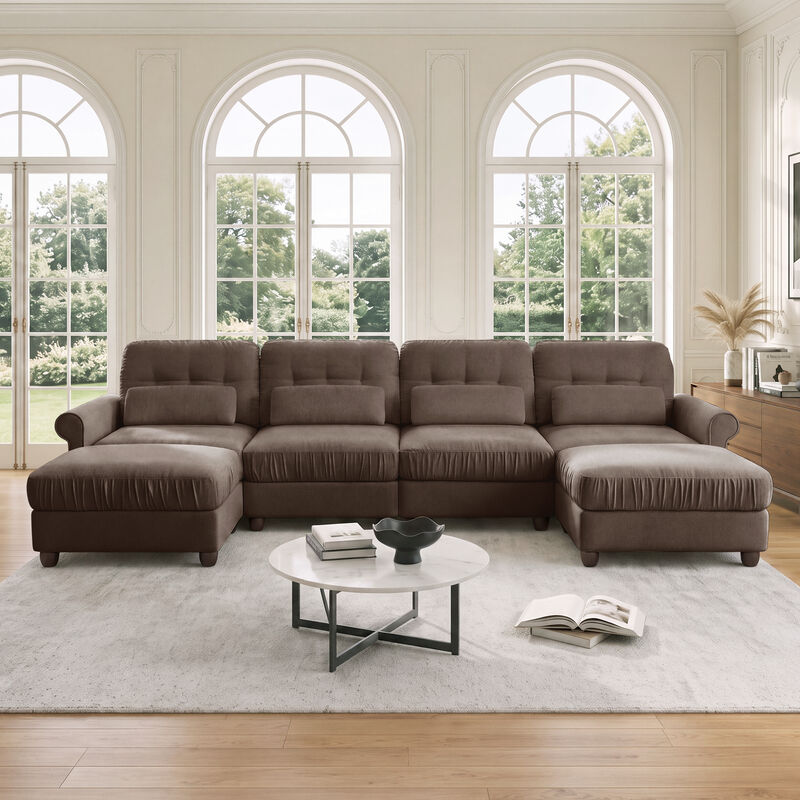 Jokceg Chenille U‑Shape Modular Sectional Sofa image number 1