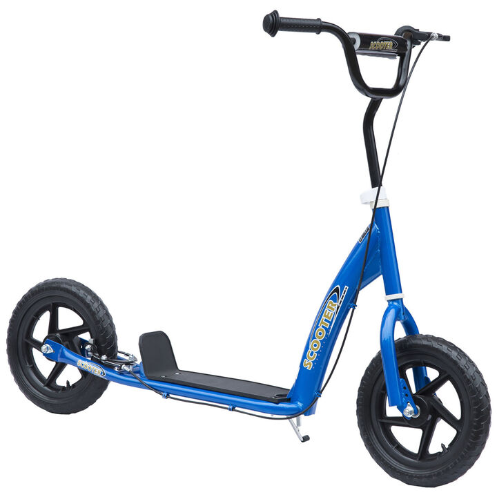 BreeBe Kick Scooter with Adjustable Height Handlebar, Non-slip Footplate, Big Wheels, Rear Brake