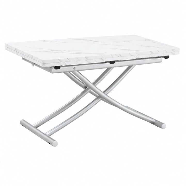 GOODSILO Multifunctional Adjustable Height Lifting Table Foldable Desktop for Home Office Dining Coffee Dressing Space Saving