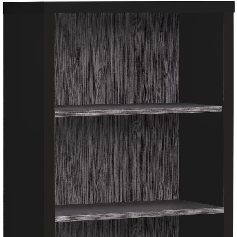 Wood Bookcase with Multiple Shelves for Home Office or Living Room Storage