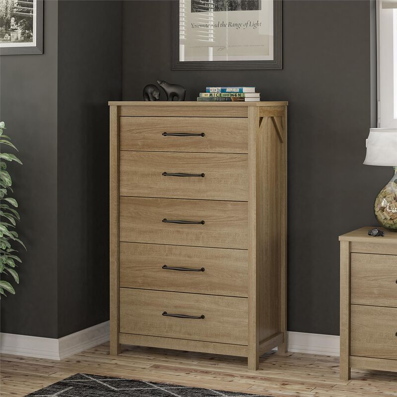 Augusta 5 Drawer Tall Dresser with Easy SwitchLock™ Assembly