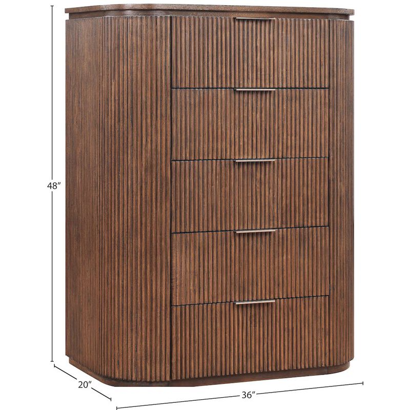 Meridian Furniture Astrid Solid Wood And Oak Veneer Chest