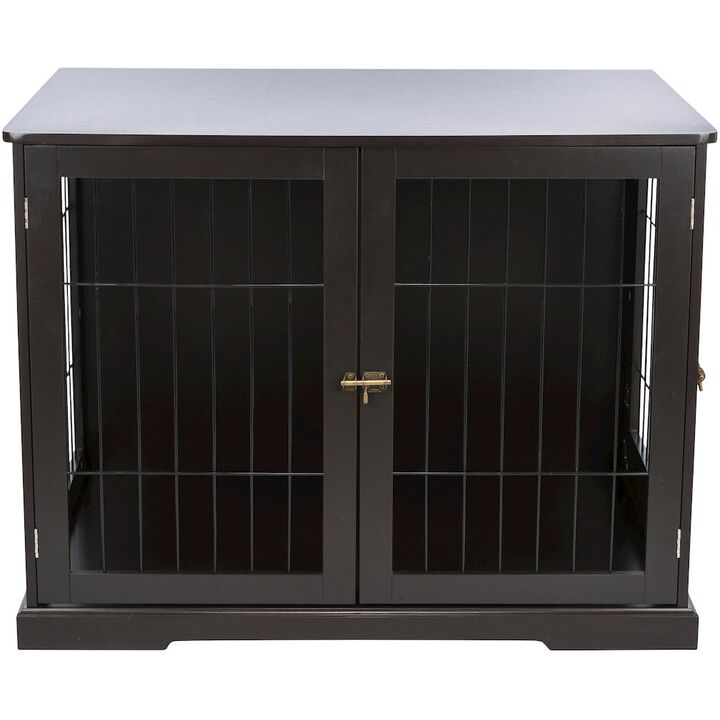 TRIXIE Dog Crate, Wooden Indoor Kennel Furniture for Dogs Up to 66 lb
