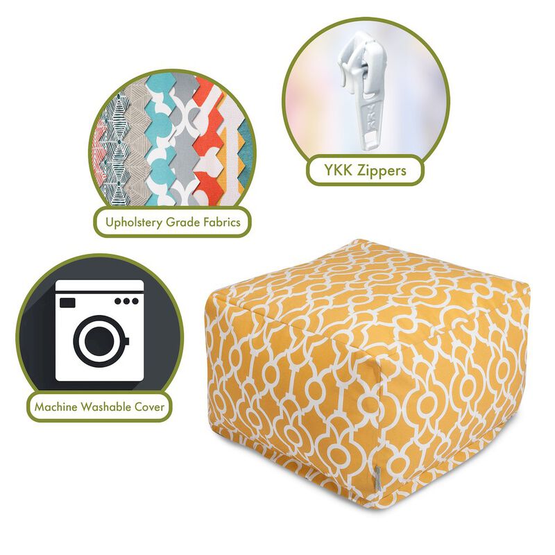Majestic Home Goods Ottoman Pouf Athens Citrus