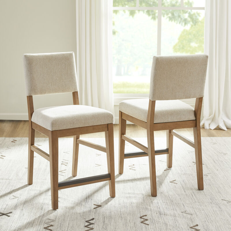 Millwork Off-White Pair of Counter Chairs