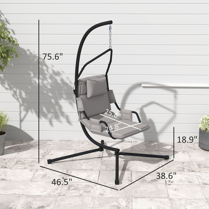Hivvago Hammock Chair with Stand & Cushion image number 2