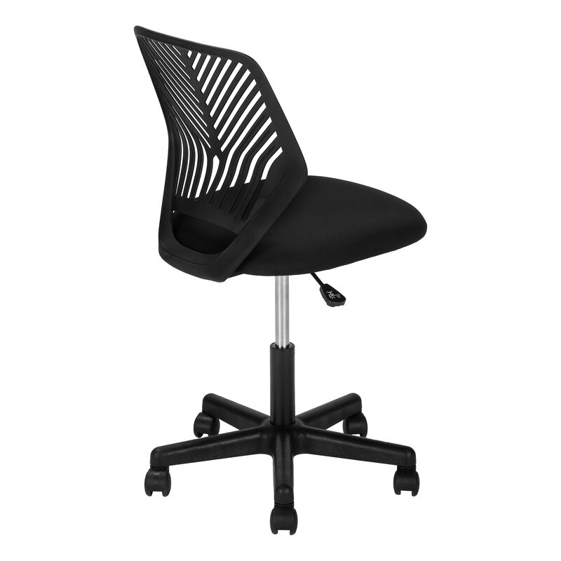Monarch Specialties I 7336 Office Chair, Adjustable Height, Swivel, Ergonomic, Computer Desk, Work, Juvenile, Metal, Fabric, Black, Contemporary, Modern