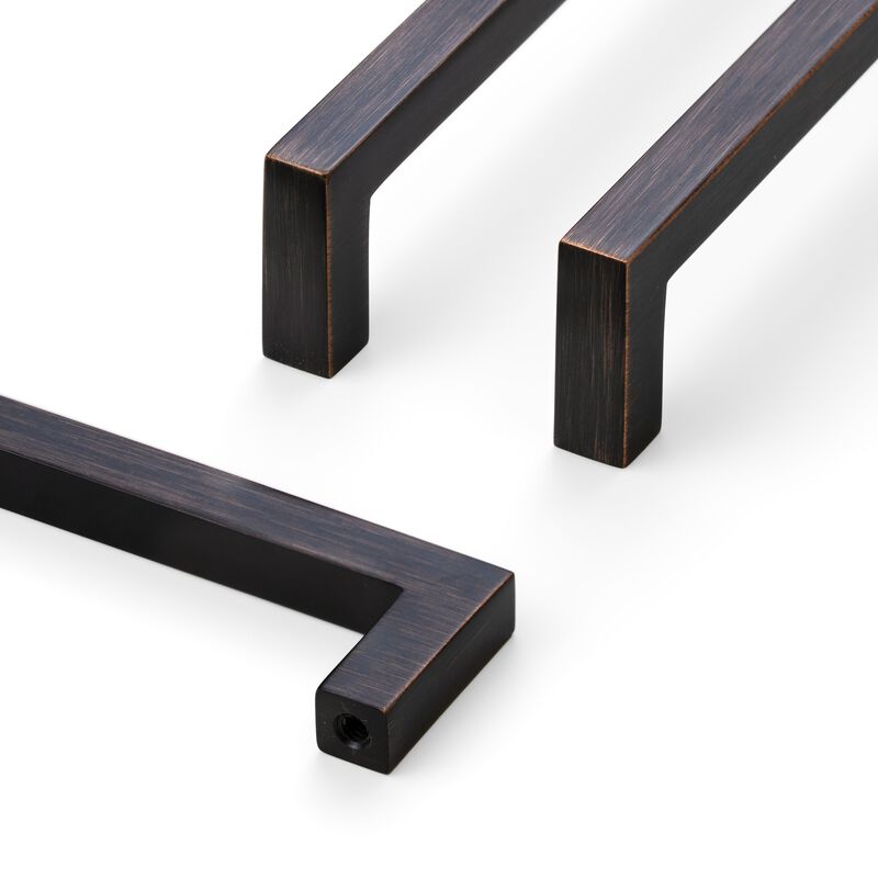 Hestia Hardware 10 Pack 5 Inch Modern Square Cabinet Handle image number 4