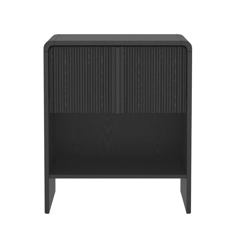 Novara 1-Drawer Nightstand in Black image number 0