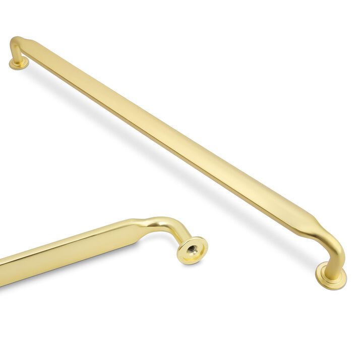 Amasideca 6 Pack Brushed Brass Cabinet Pulls 12.6 Inch(320mm) Hole Centers Kitchen Cabinet Handles Zinc Alloy Gold Drawer Pulls