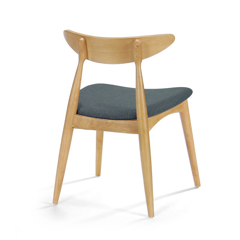 Hoso Dining Chair Set of 2, Curved, Padded image number 3