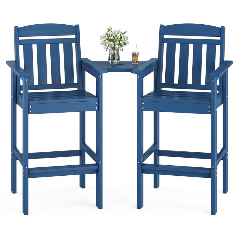 Hivvago Patio Bar Height Adirondack Chairs Set of 2 image number 0
