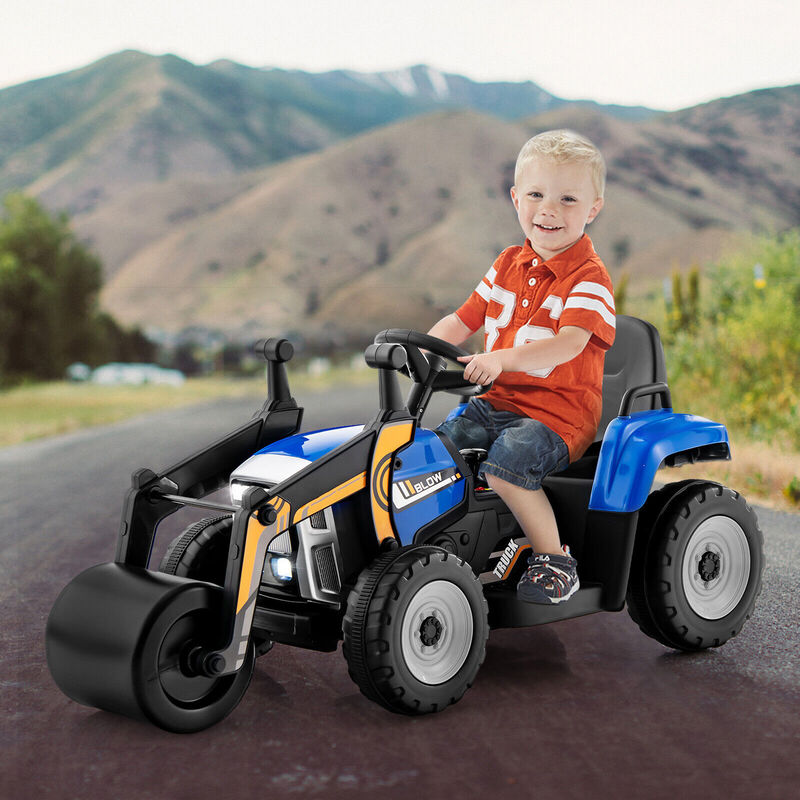Kids 12V Ride On Construction Road Roller with 2.4G Remote and Sounds image number 5