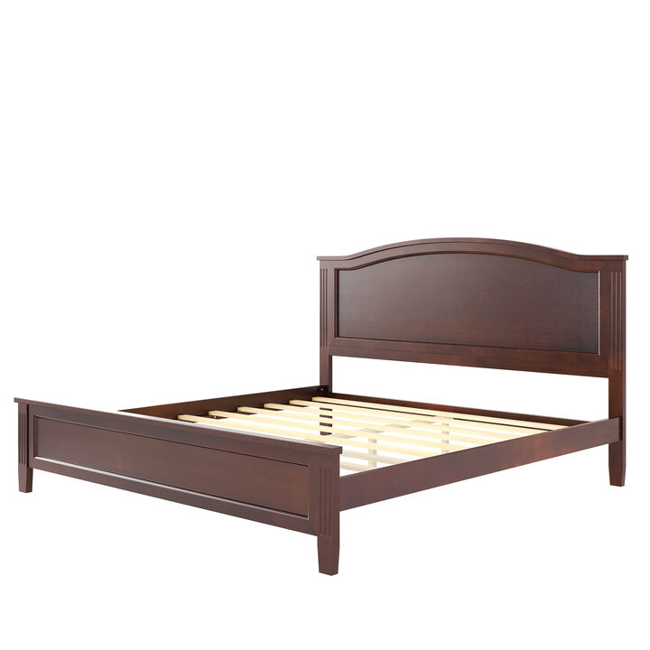 Merax Full Size Wooden Platform Bed with Headboard