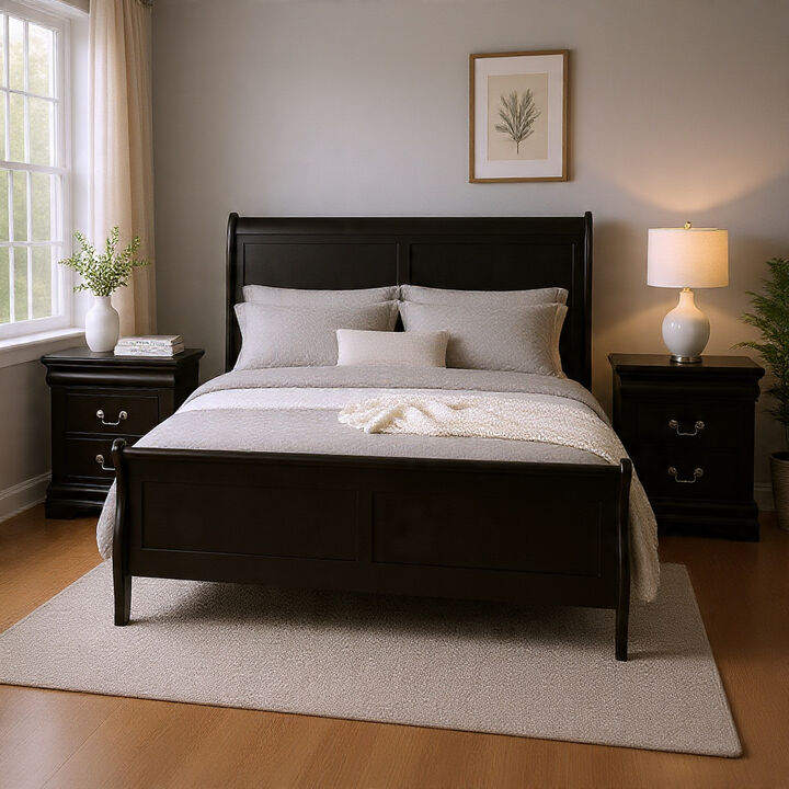 Bedroom Set, Wood, 3 Piece Set with 2 Nightstands