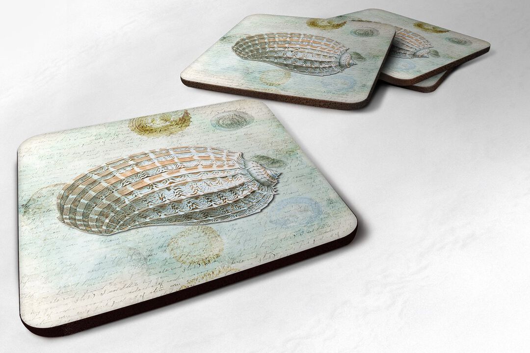 Caroline's Treasures SB3029FC Shells Foam Coasters (Set of 4), 3.5 H x 3.5 W, Multicolor
