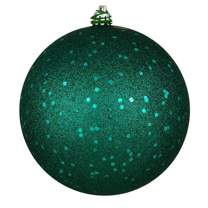 Vickerman 662083-6" Dark Teal Sequin Ball Christmas Tree Ornament (4 Pack) (N591541DQ) image number 0