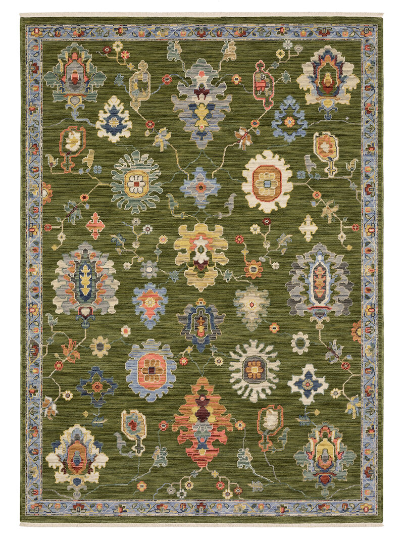 Lucca 2' x 6' Green Rug image number 0