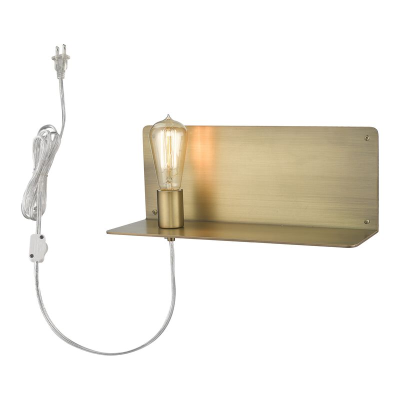 Hivvago XL Dull Gold Shelf Wall Light
