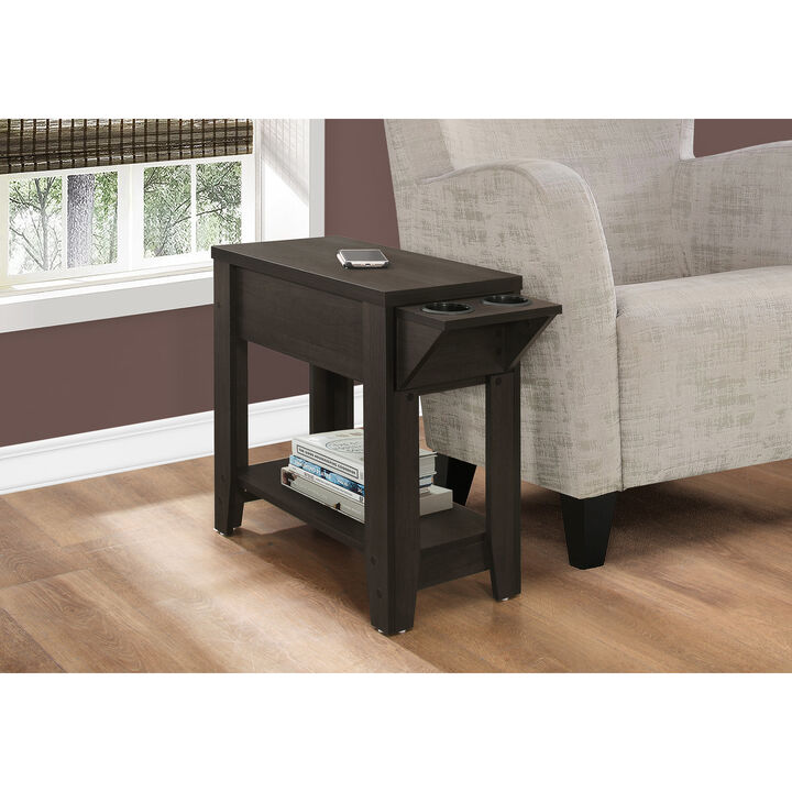 Monarch Specialties I 3197 Accent Table, Side, End, Storage, Lamp, Living Room, Bedroom, Laminate, Brown, Transitional