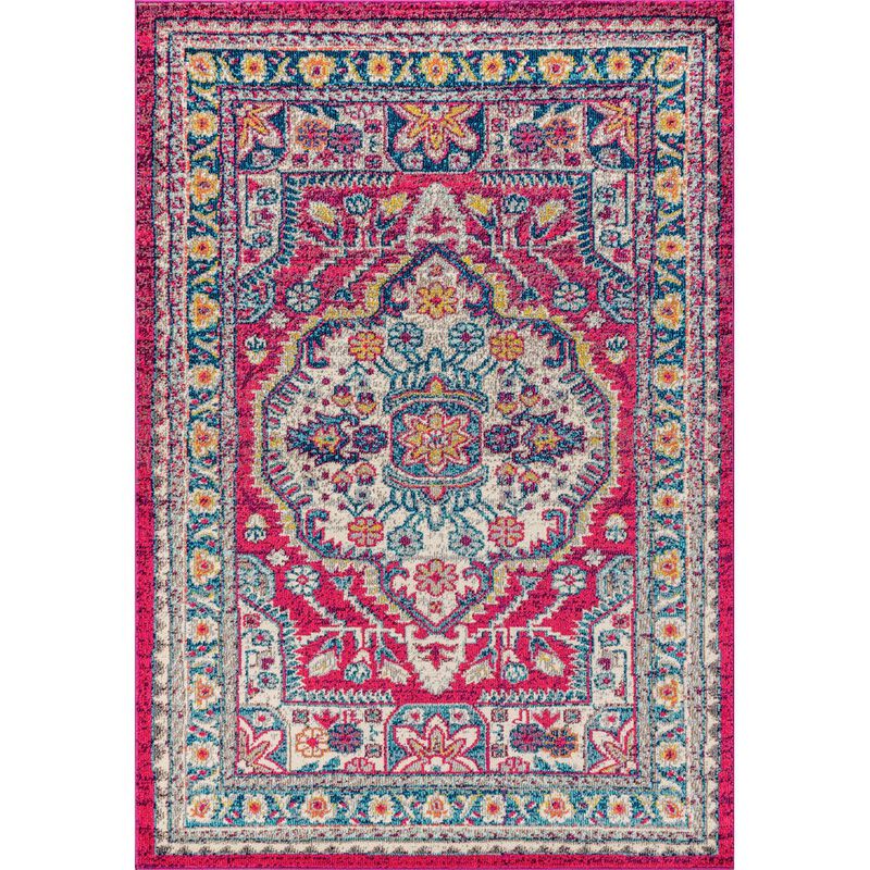 Kristina Bohemian Flair Boho Vintage Medallion Area Rug