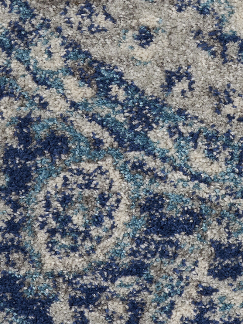 Tranquil TRA06 Ivory/Light Blue 5'3" x Round Rug