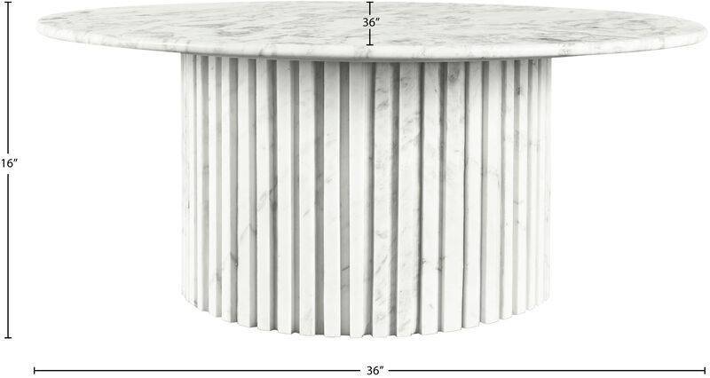 Meridian Furniture Genoa White Coffee Table image number 8