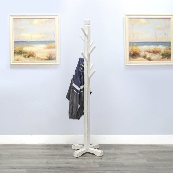 Sunny Designs Traditional Solid Wood Hat Rack with 8-Prong Hooks