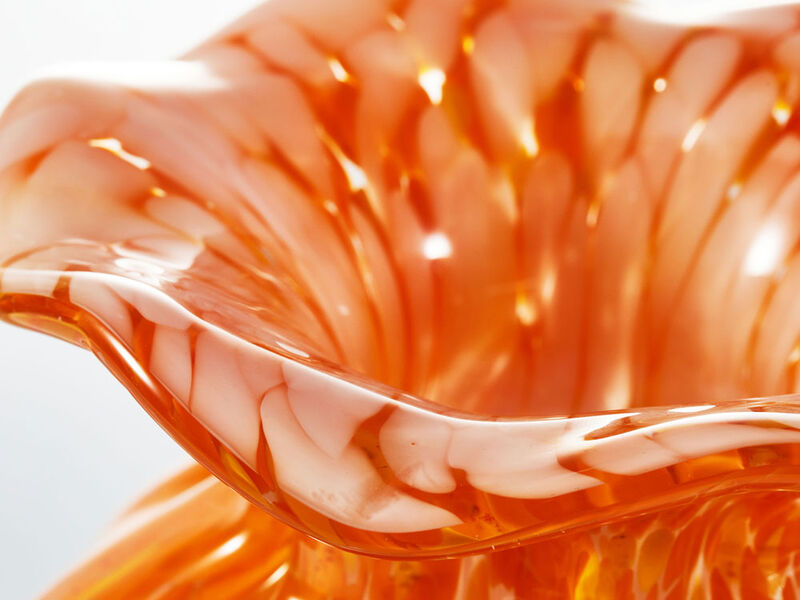 Hand Blown Multicolor Confetti Art Glass Bubble Bud Flower Vase