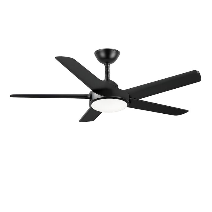 ELEMENT ACE 48 Inch Indoor Ceiling Fan with Integrated Dimmable LED Light, Reversible DC Motor, 6 Speeds, Remote Control, Quiet Operation for Home Spaces