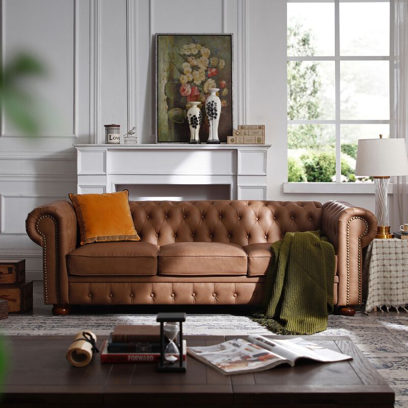 Zurpid Classic Chesterfield Sofa image number 1