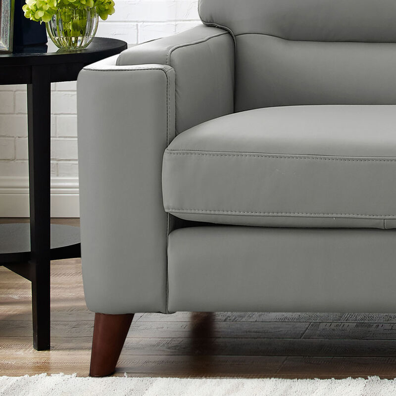 Elm Top Grain Leather Loveseat