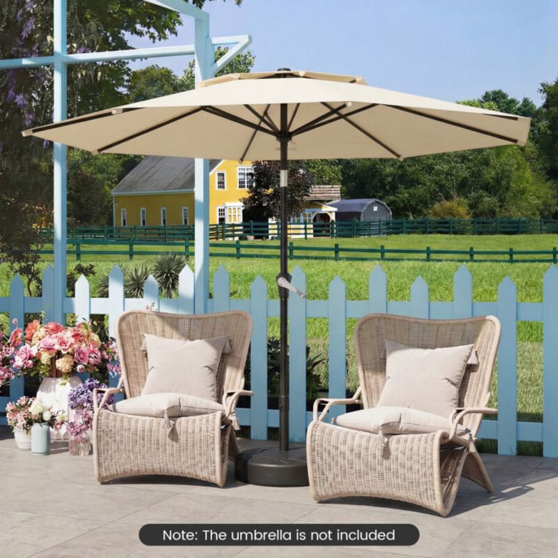 Fillable Umbrella Base 90 LBS Heavy Duty Sand Filled Round Market Umbrella Stand image number 7