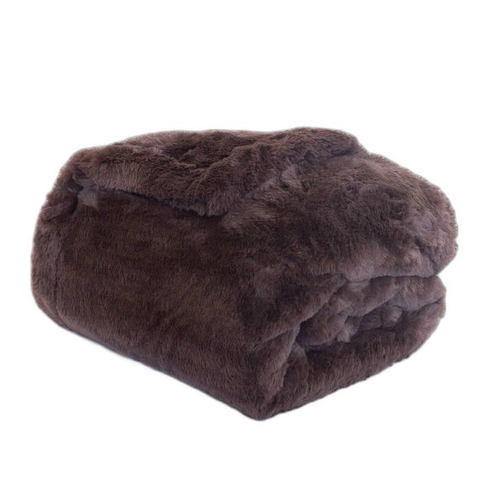 Venice Large Faux Fur Throw Blanket