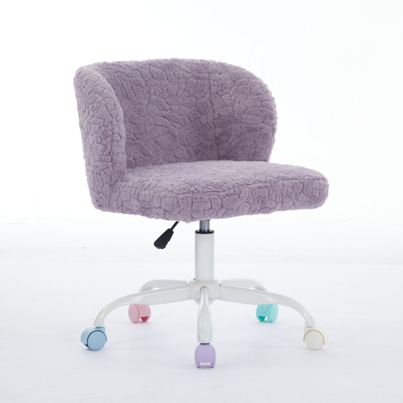 GOODSILO Ergonomic Swivel Office Chair with Comfortable Artificial Alpaca Wool Upholstery image number 3