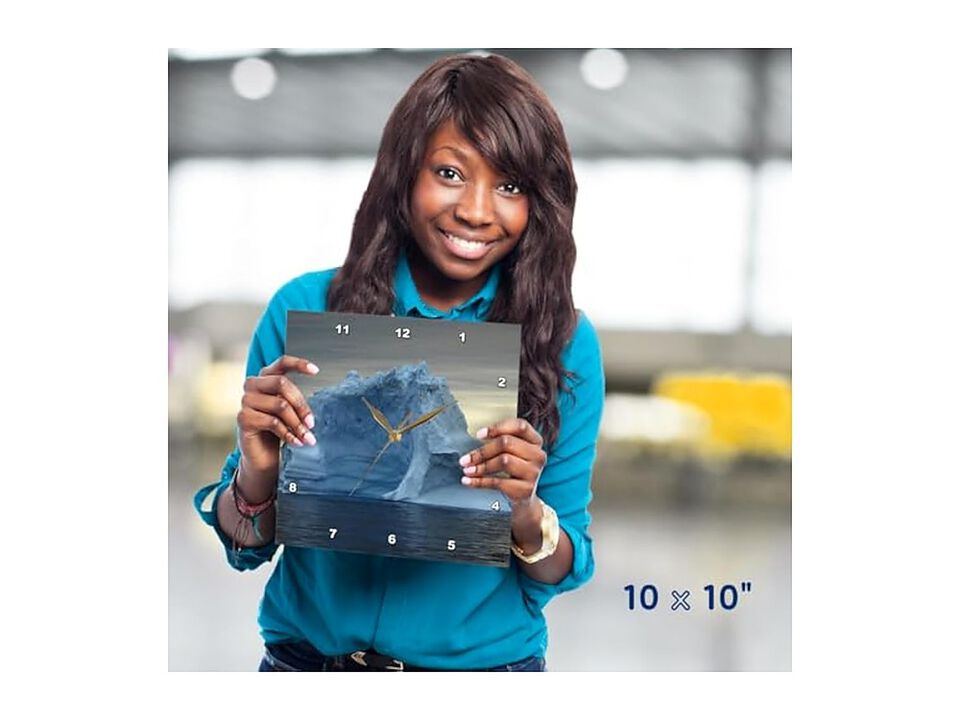 Icebergs Greenland Drifting Alley Baffin Wall Clock 10 Inch Home Decor