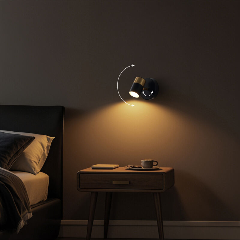 Paola 6" 1-Light Modern Adjustable Head Integrated Dimmable LED Rechargeable Wall Spotlight with Touch Sensor