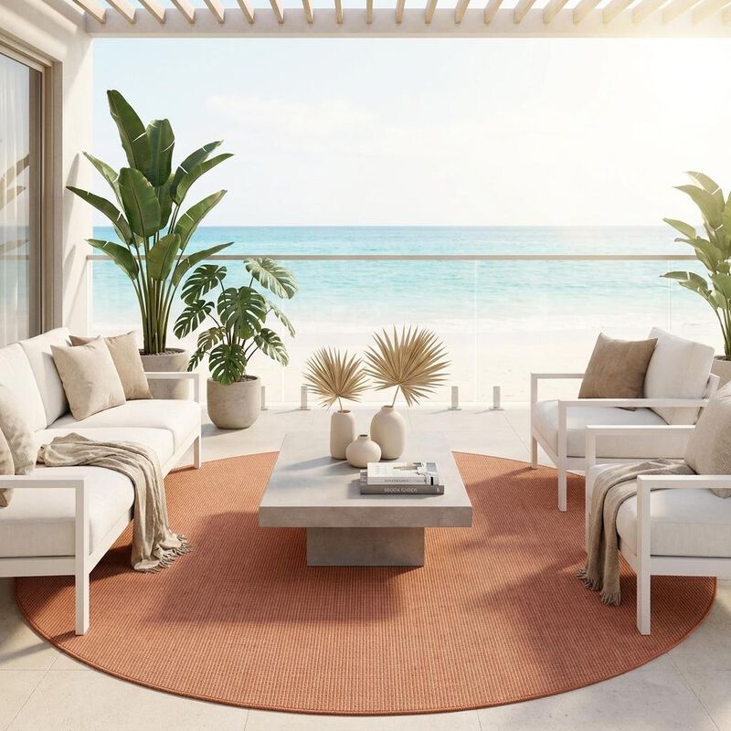 HomeRoots Indoor Outdoor Area Rug image number 1