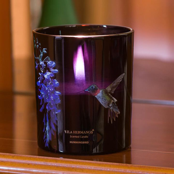 Candle in Jar JUNGLETOPIA COLIBRI HUMMINGBIRD 200gr 3.35 diam. x 4.13 in
