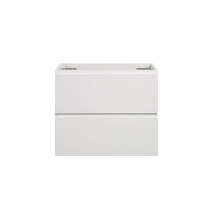 Streamdale Wall Mounted Vanity, White, 2-Drawer, Pre-Assembled